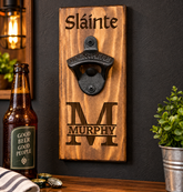 Personalized Wood Bottle Opener, Customize with anything to make a Unique Gift for Dad, Groomsmen, Groom, Friend, Brother, Sister, ManCave