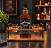 Whiskey, Bourbon Caddy with 2 shot glasses, Wedding Gift for Bourbon Lover, Groomsman, Personalized Whiskey lover gift,Birthday gift for Him