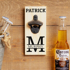 Personalized Wood Bottle Opener, Customize with anything to make a great Gift for Dad, Groomsmen, retirement Friend,Brother or ManCave