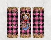 Skinny Tumbler personalized with pictures! 20 oz. water bottle with straw gift for her, grandma daughter, wife, mothers day Birthday gift