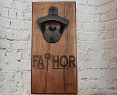 Personalized Wood Bottle Opener, Fathor Avengers symbol, Customized for you, Dad, Groomsmen, Groom, Friend, Brother, Sister, Man Cave
