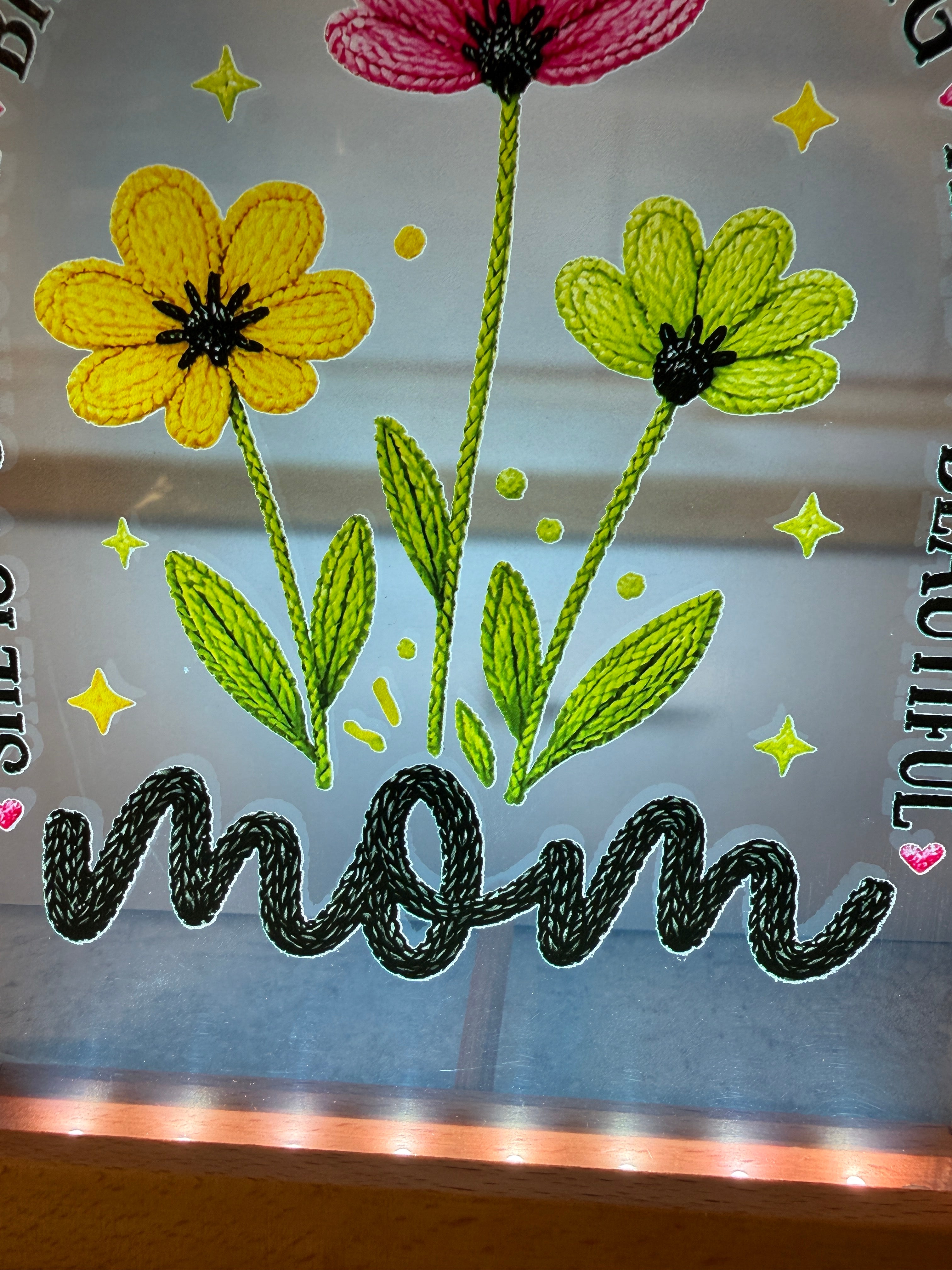 She Is Mom LED Light Frame | UV Printed Illuminated Sign | Handmade Mother's Day Gift