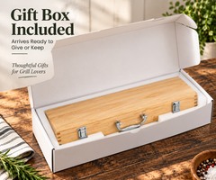Personalized BBQ Grill Tool Set with Wooden Case