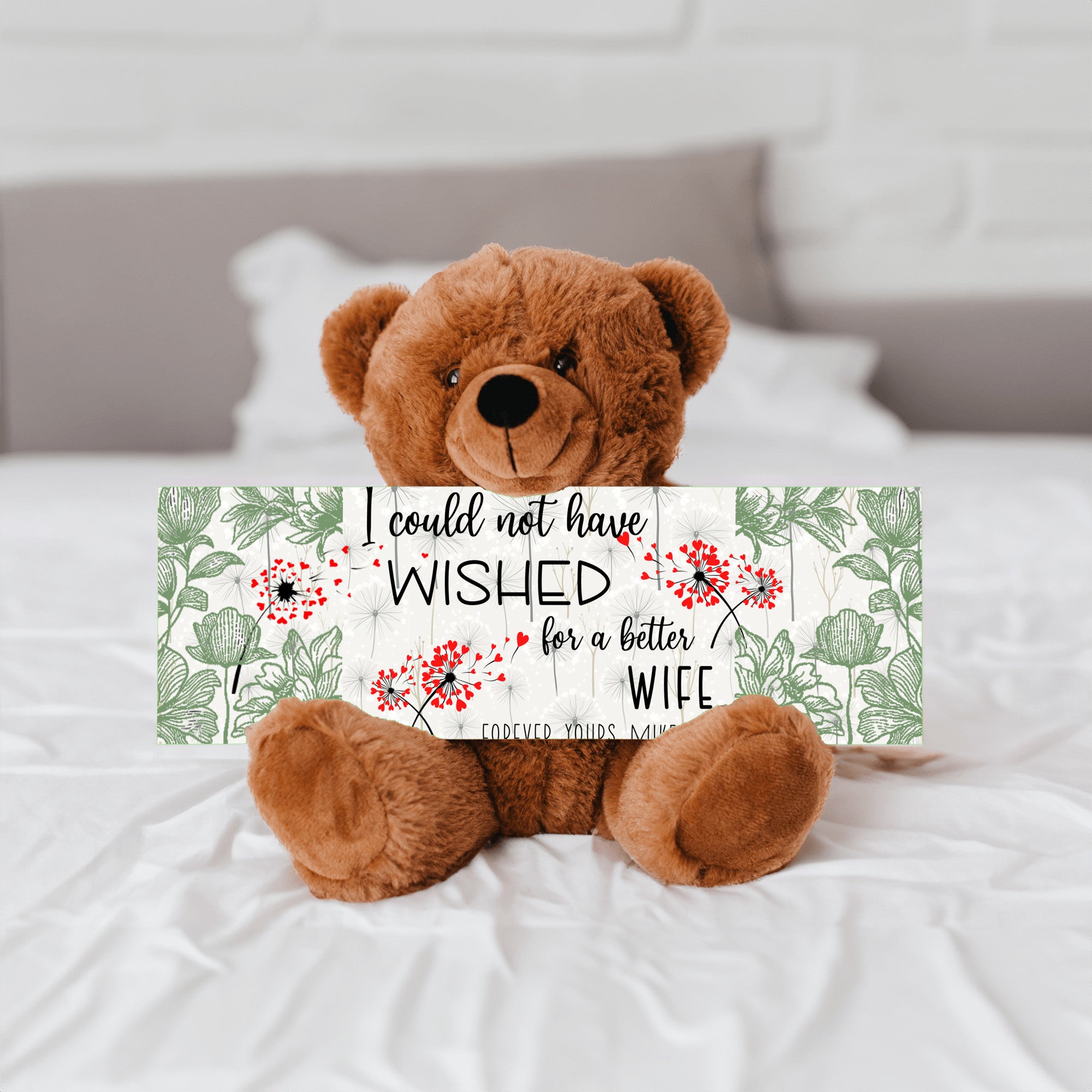 Wishes for Wife Sign, I could not wish for a better wife sign with personalization