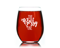 Wine Gift for Friends, the Bad One, Friend Girl gang Funny Stemless wine glass 15 oz. Funny Christmas Gift