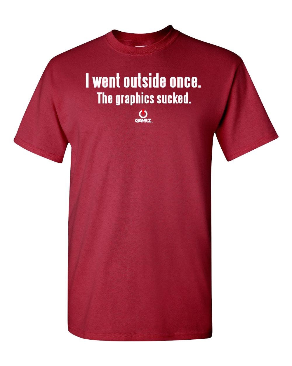I Went Outside Once  Adult Unisex T-Shirt