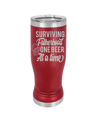 Personalized Custom Pint Glass,Insulated 20 oz Pilsner Tumbler,Daddy Is My Hero, Fathers Day,Funny Dad gift,Personalised