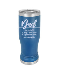 Personalized Beer Pint,Daddy flag,Custom,Insulated Pilsner,Fathers Day,Dad gift,Personalised tumbler,many colors options