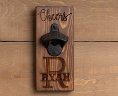 Personalized Wood Bottle Opener, veteran insignia, Customize for you,Dad, Groomsmen, Groom, Friend, Brother, Sister, Man Cave