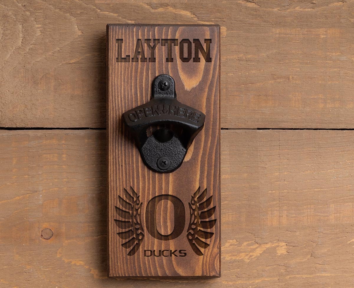 Personalized Wood Bottle Opener, Bartending 101, Customized for you, Dad, Groomsmen, Groom, Friend, Brother, Sister, Man Cave