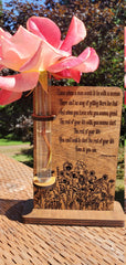 Bud Vase using Test Tube, Personalize with quote, song or picture, Mom gift, Wedding, engagement, pet loss, rainbow bridge, memorial gift,