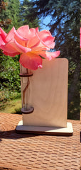 Bud Vase using Test Tube, Personalize with quote, song or picture, Mom gift, Wedding, engagement, pet loss, rainbow bridge, memorial gift,