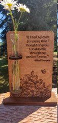 Bud Vase using Test Tube, Personalize with quote, song or picture, Mom gift, Wedding, engagement, pet loss, rainbow bridge, memorial gift,