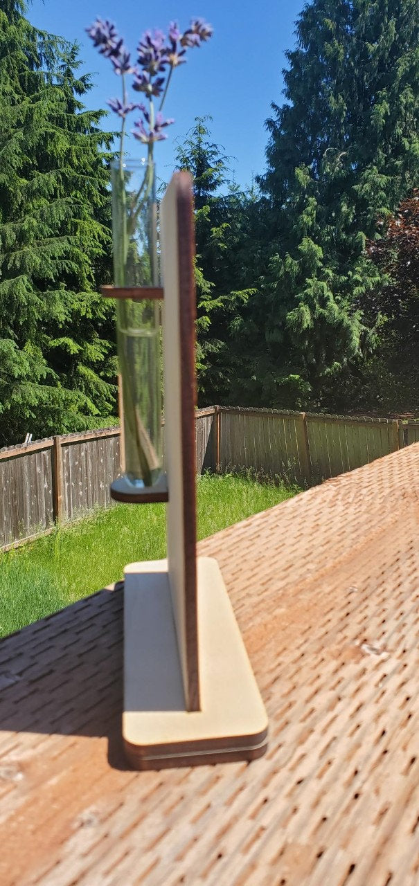 Bud Vase using Test Tube, Personalize with quote, song or picture, Mom gift, Wedding, engagement, pet loss, rainbow bridge, memorial gift,